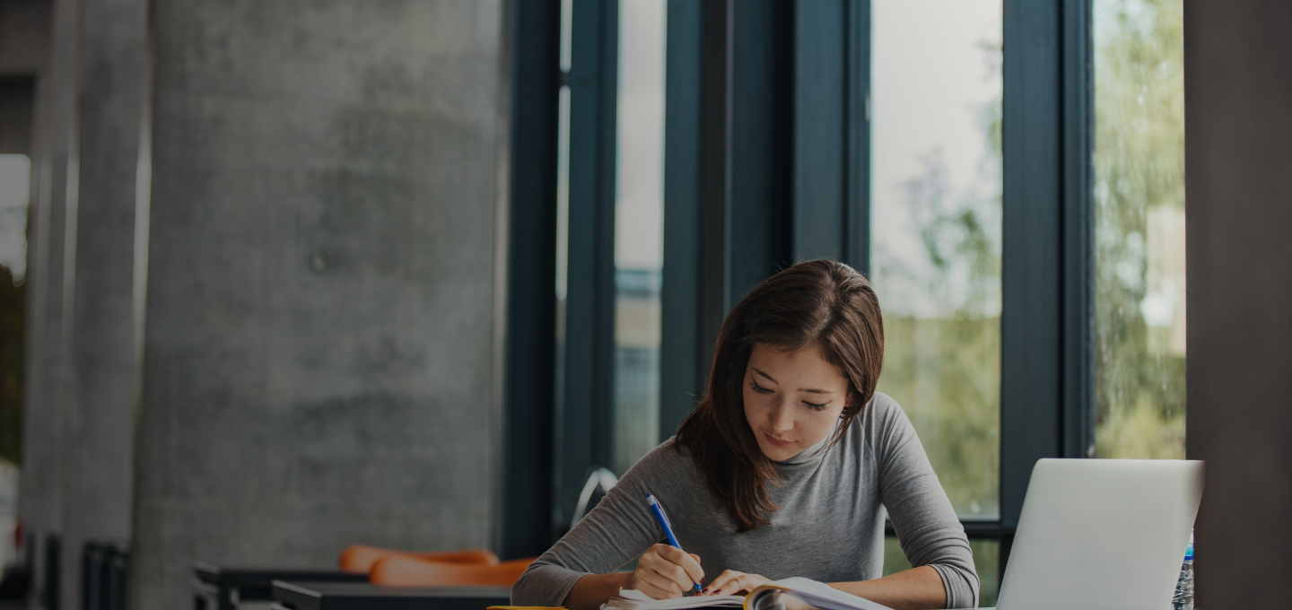 Student studying